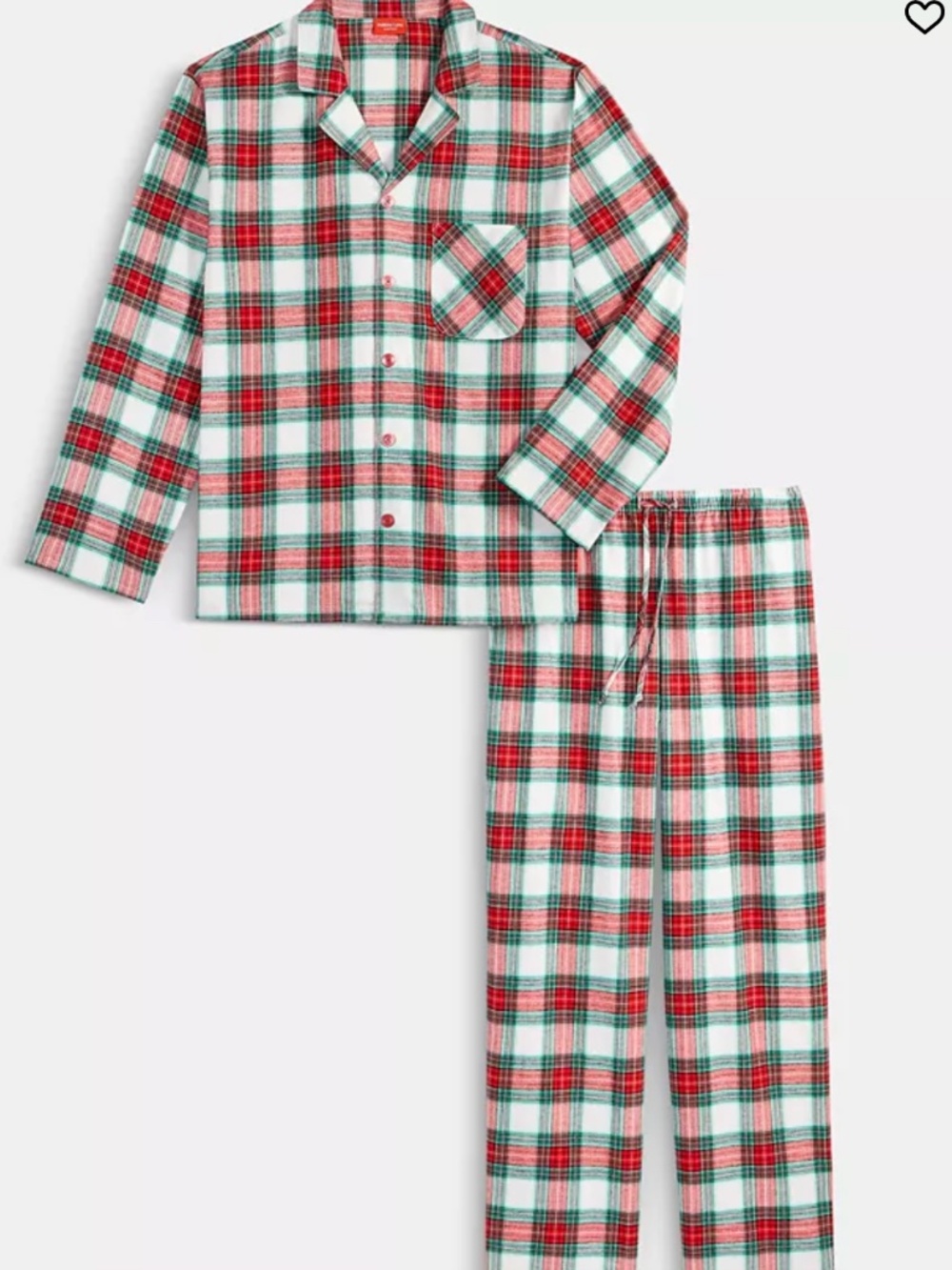 Holiday Lane Men's Merry Plaid Notch Collar Matching Family Pajamas Set